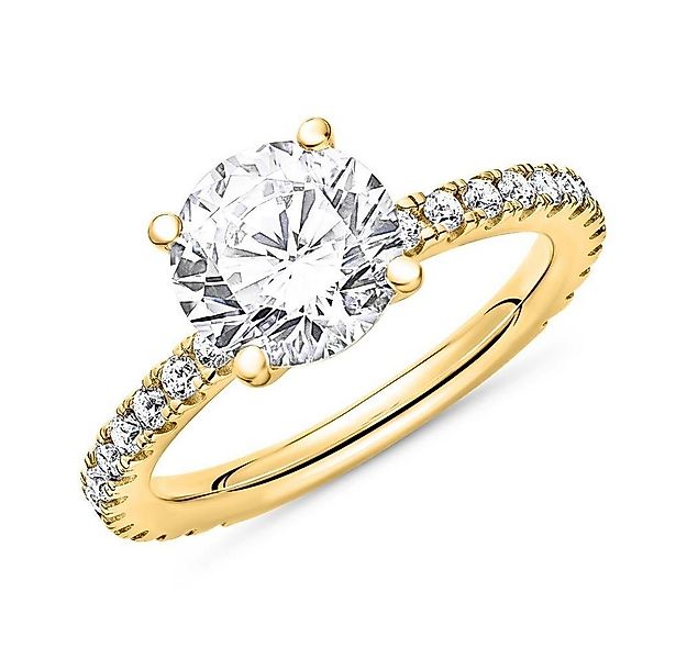 JEWLIX Verlobungsring Mit Zirkonia als Hauptstein aus vergoldetem 925er Sil günstig online kaufen
