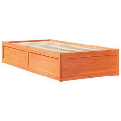 vidaXL Bett Massivholzbett ohne Matratze Wachsbraun günstig online kaufen