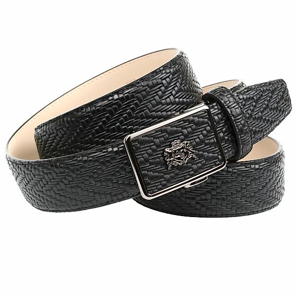 Anthoni Crown Ledergürtel mit Flechtprägung günstig online kaufen