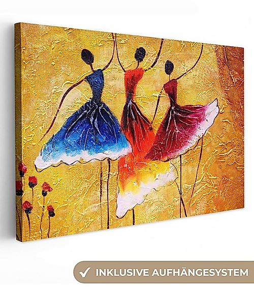 OneMillionCanvasses® Leinwandbild Kunstdrucke - Frauen - Kleid - Öl, Fotodr günstig online kaufen