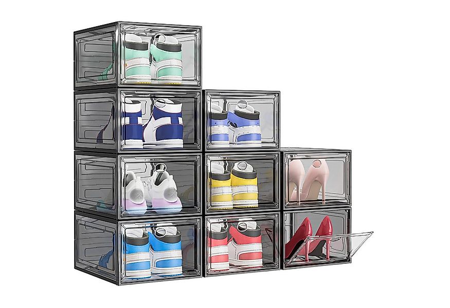 POPOLIC Schuhkiste Schuhbox Schuh-Organizer, Stapelbare Schuhaufbewahrungsb günstig online kaufen