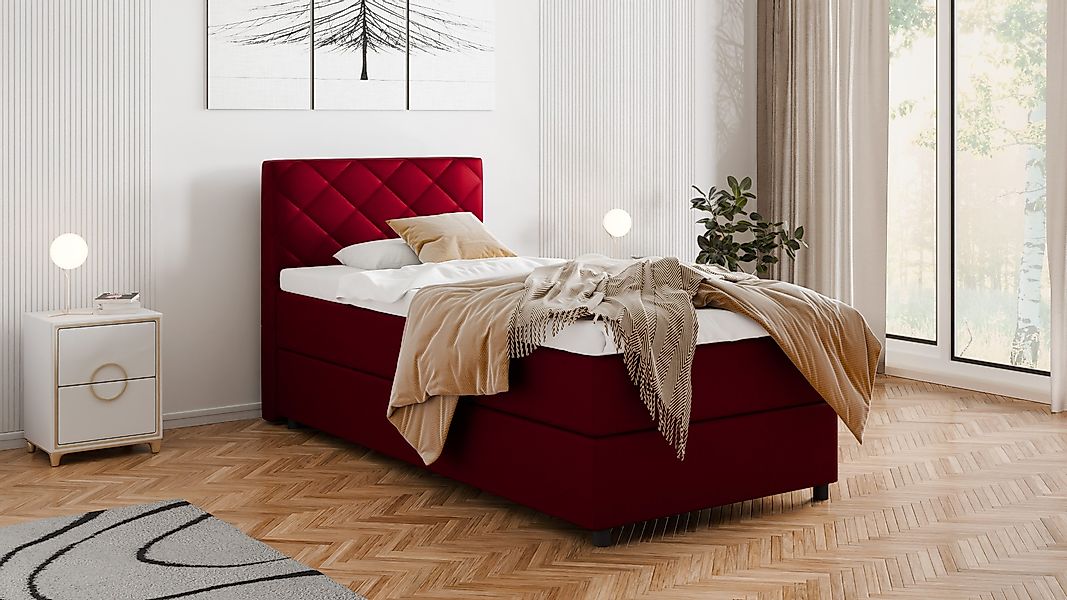 PANDA MÖBEL GmbH Boxspringbett DIAMARO 90x200, günstig online kaufen