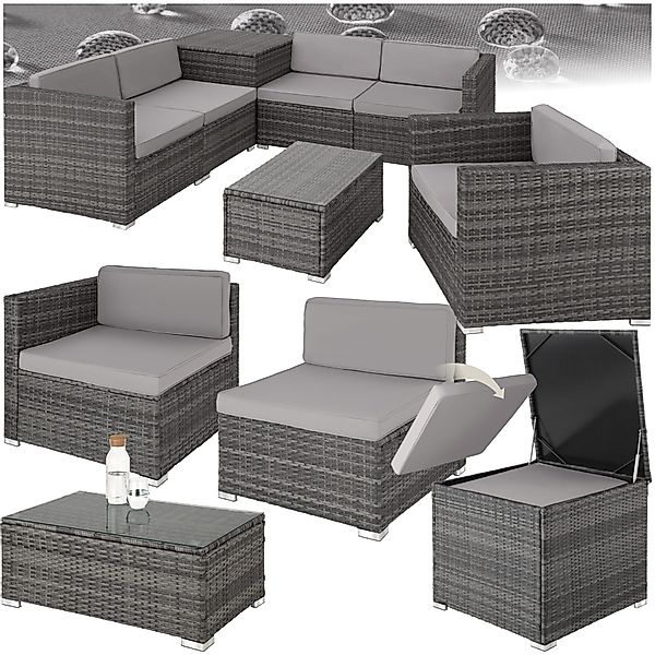tectake Loungeset Rattan Lounge, (Set., 7-tlg), günstig online kaufen