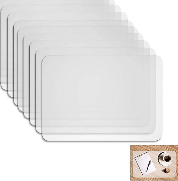 FELIXLEO Platzset Tischset Transparent Abwaschbar Rutschfest Platzdeckchen günstig online kaufen