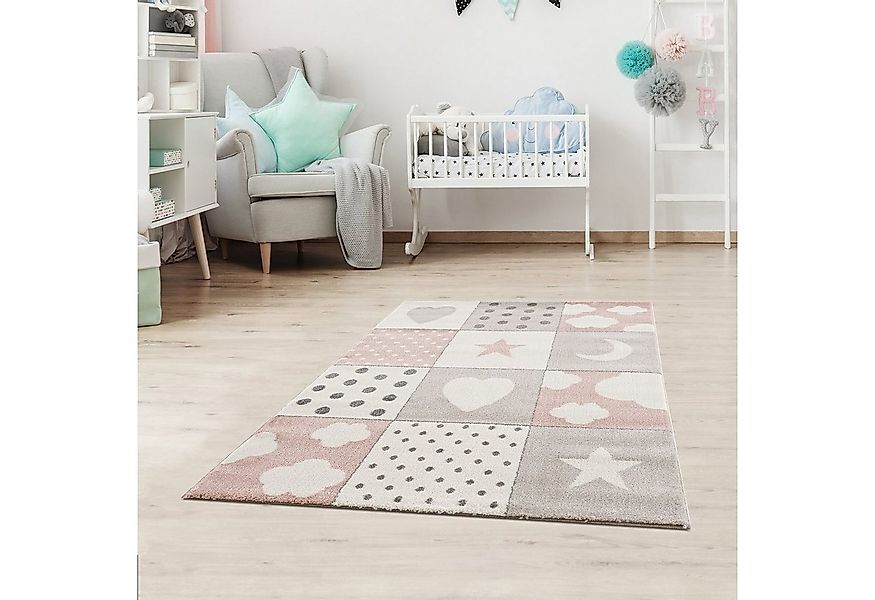 Jimri Kinderteppich Happy Friends Teppich für Kinderzimmer, Kinderteppich B günstig online kaufen