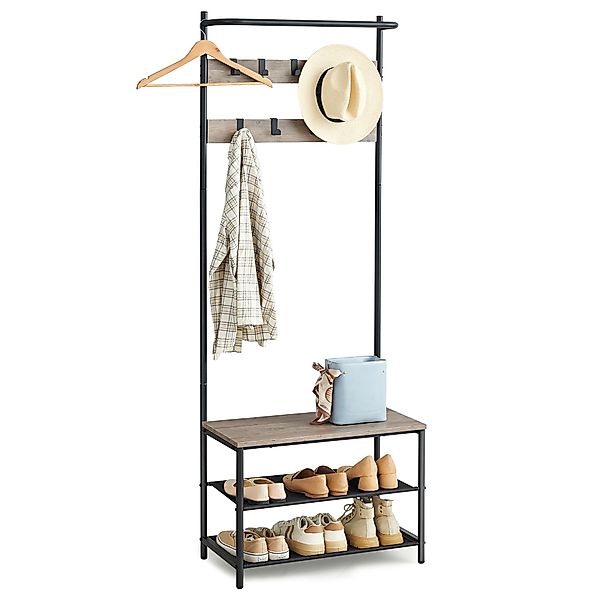 VASAGLE Garderobenständer Garderobe, Kleiderstange, Sitzbank günstig online kaufen