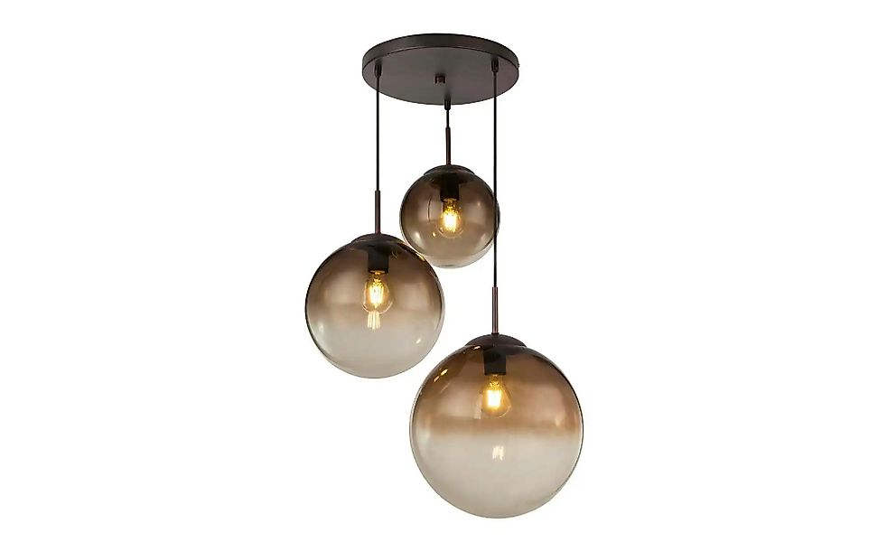 Globo Lighting Pendelleuchte   ¦ braun ¦ Maße (cm): B: 51 H: 120 T: 51.0 La günstig online kaufen