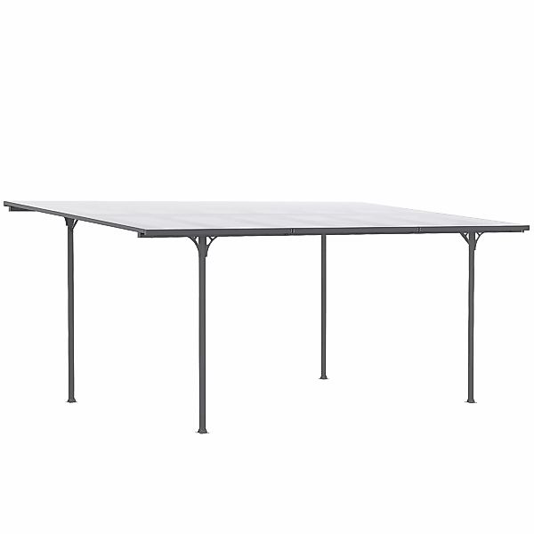 Outsunny Gartenpavillon-Pergola mit robustem Aluminium und Polycarbonat 500 günstig online kaufen