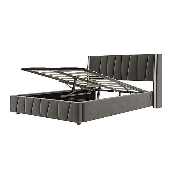 LVHOM Boxbett 140x200cm/160x200cm Trapez-Muster, Einzigartigen Design Bettg günstig online kaufen