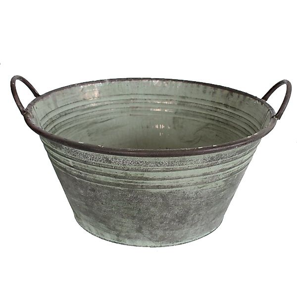 colourliving Blumentopf Pflanztopf Zinktopf Old Green günstig online kaufen