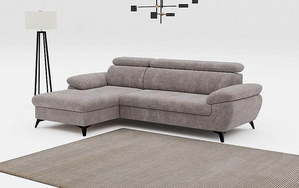 COTTA Ecksofa Hudson L-Form, mit Kopfteilverstellung, wahlweise mit Bettfun günstig online kaufen