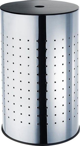 locker Wäschekorb verchromtes Metall, Höhe 58 cm günstig online kaufen