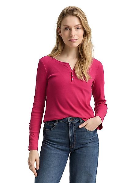 TOM TAILOR Henleyshirt mit Turn-Up-Arm günstig online kaufen