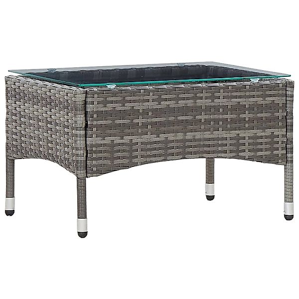 vidaXL Couchtisch Grau 60x40x36 cm Poly Rattan 45908 günstig online kaufen