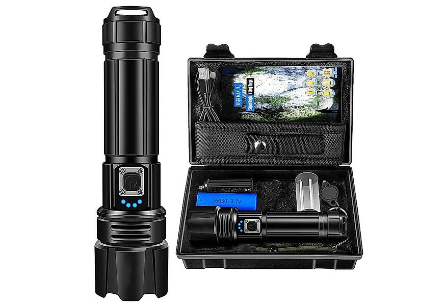 zggzerg Taschenlampe USB Aufladbar Taktische Taschenlampen, IP67 Wasserdich günstig online kaufen