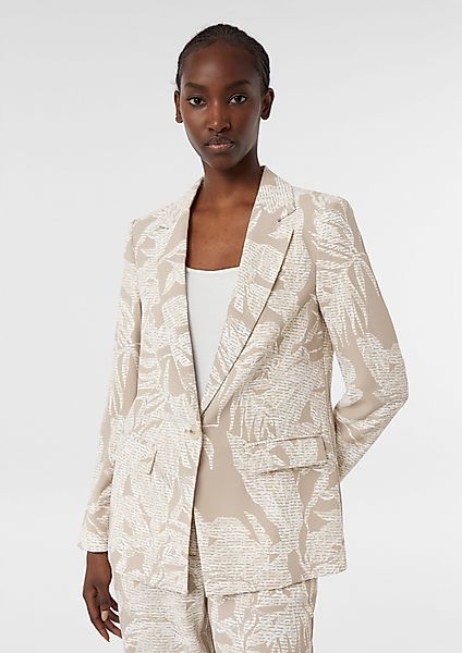 Comma Blusenblazer Modischer Crêpe-Blazer mit All-over-Print günstig online kaufen