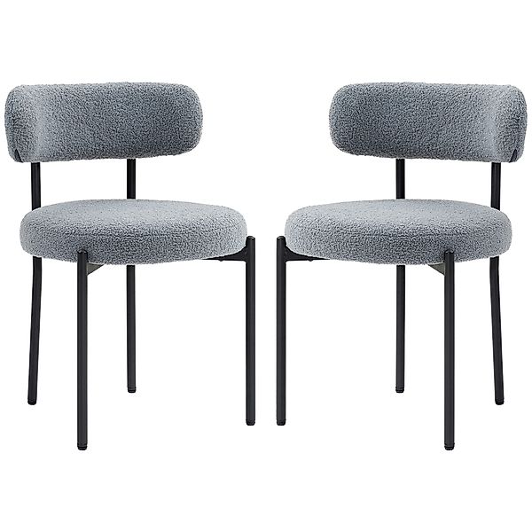 HOMCOM Set von 2 Esszimmerstühlen Küchenstühle moderner Stil gepolstert mit günstig online kaufen