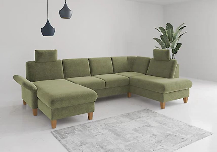 Home affaire Wohnlandschaft »Rochelle, U-Form«, optional mit Armteilverstel günstig online kaufen