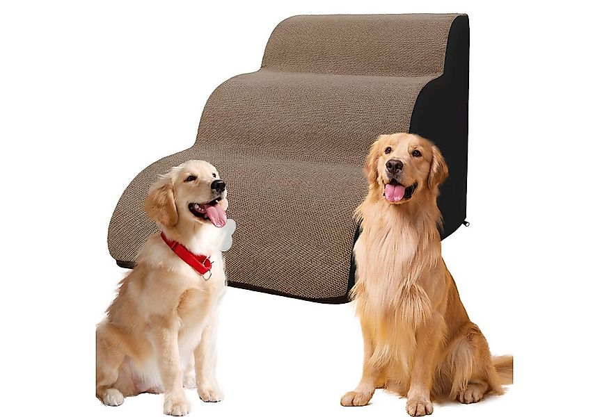 OKWISH Hunderampe 3-Stufig Hundetreppe Haustiertreppe Hunde Treppe Katzentr günstig online kaufen