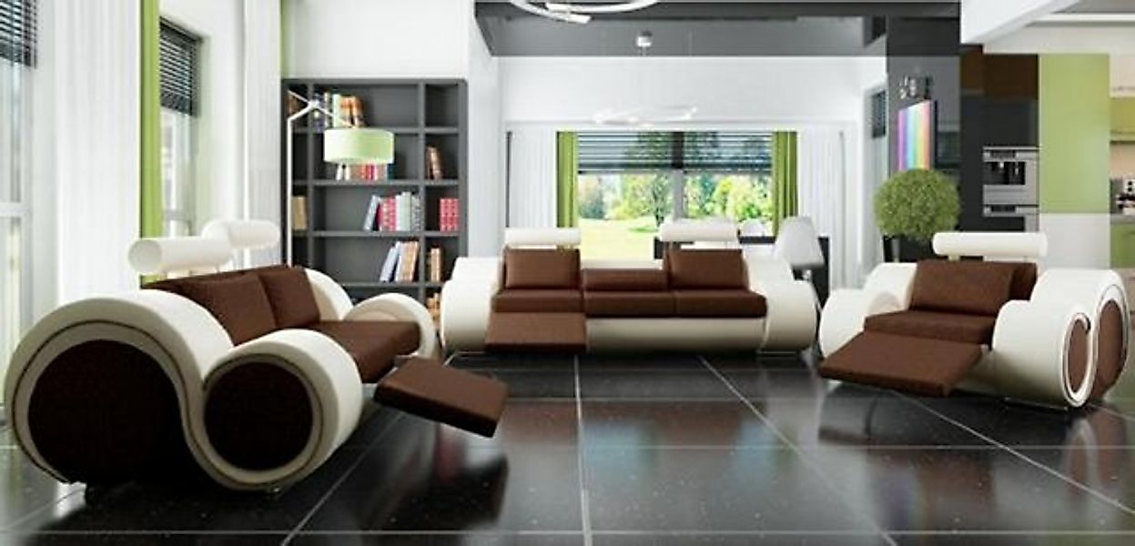JVmoebel Sofa Designer Sofagarnitur 3+2+1 Polster Couch Sofa Garnituren Bra günstig online kaufen