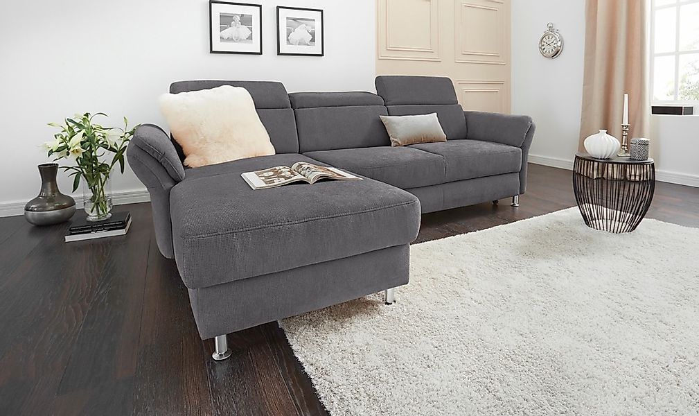 sit&more Ecksofa "Avignon L-Form" Kopfteilverstellung, wahlweise mit Bettfu günstig online kaufen