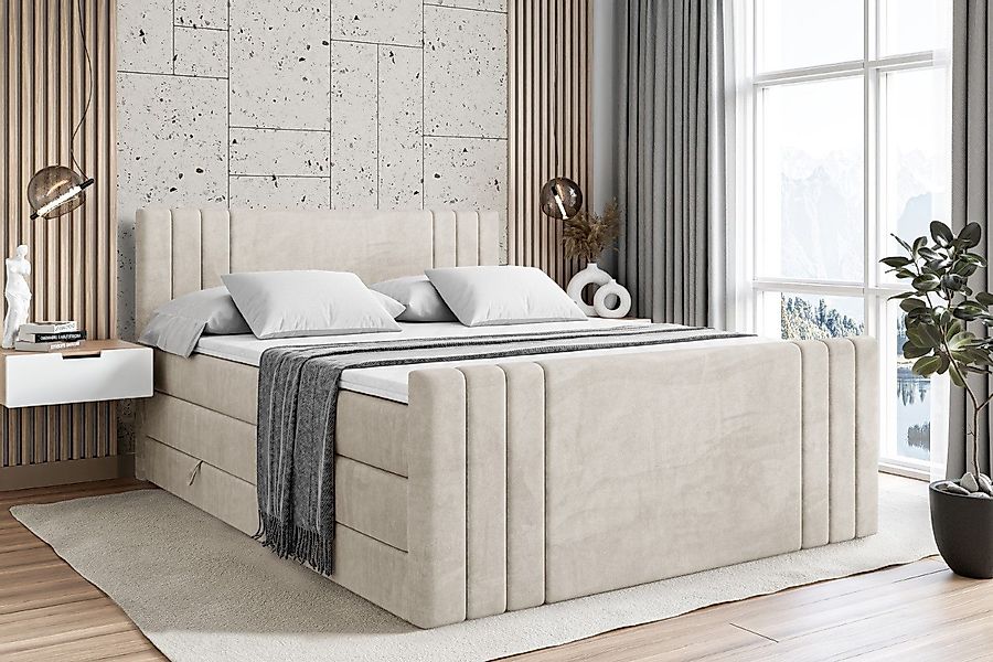 ALTDECOR Boxspringbett IDRIKO-Z KING (Multipocket-Matratze H4, günstig online kaufen