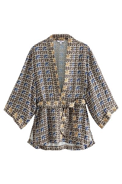 Next Satinbluse Strukturierter Satin-Kimono mit Drapierung günstig online kaufen