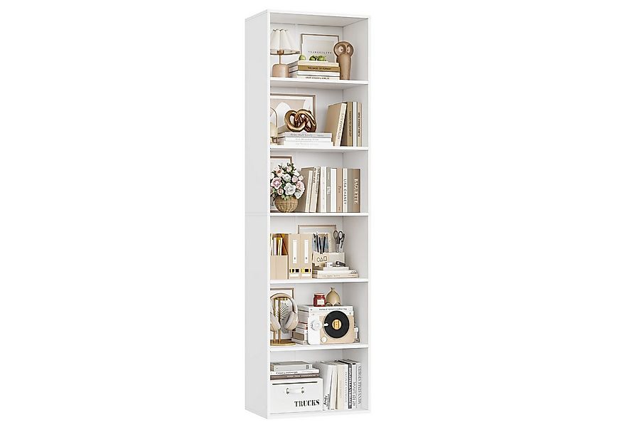 Homfa Bücherregal Regal mit 6 Fächern, 190,5cm Bücherschrank Standregal, ve günstig online kaufen