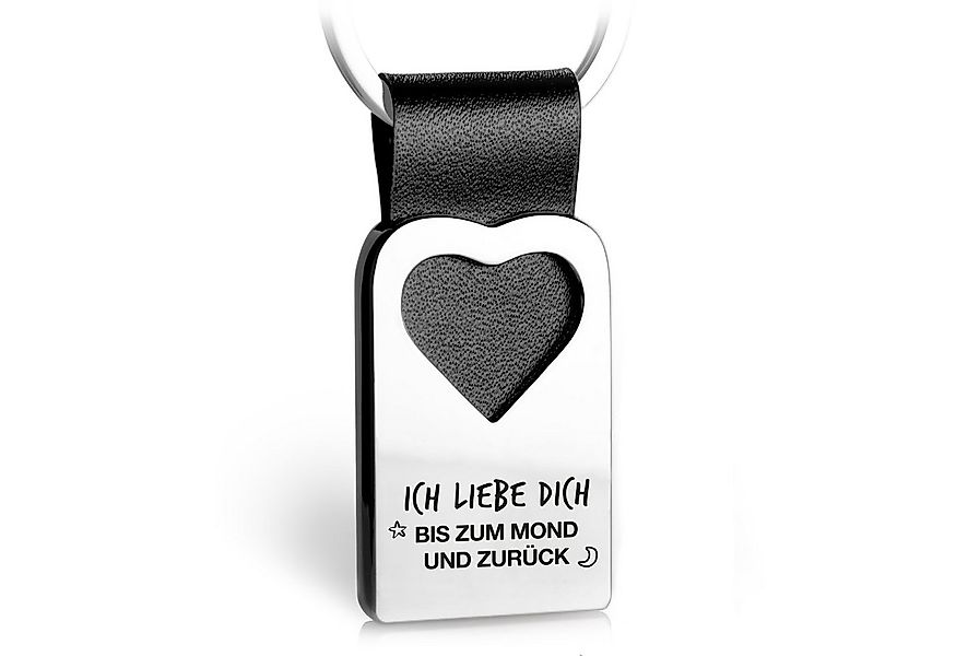FABACH Schlüsselanhänger Herz Schlüsselanhänger mit Gravur aus Leder - Lieb günstig online kaufen
