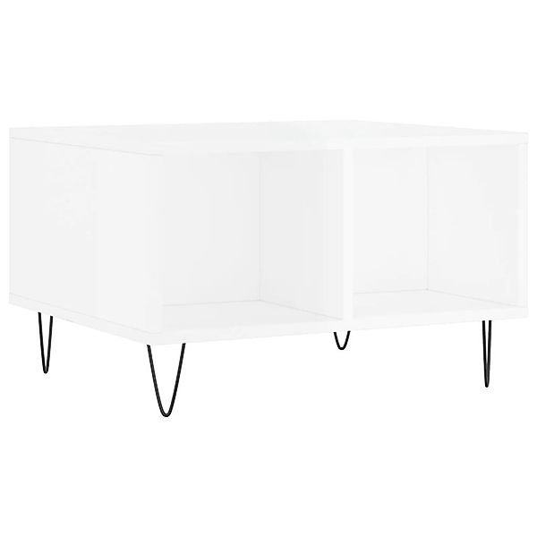 vidaXL Couchtisch Couchtisch Hochglanz-Weiß 60x50x36,5 cm günstig online kaufen