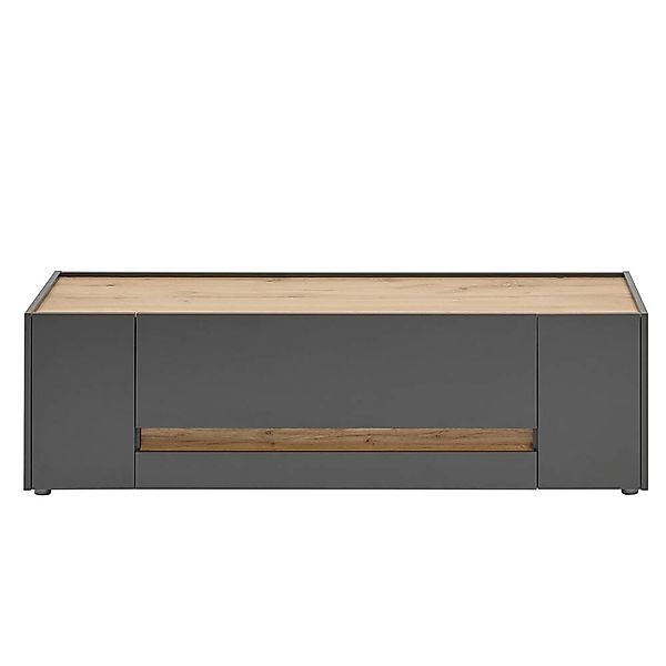 Wohnzimmer TV Lowboard modern CRISP-61 in anthrazit mit Absetzungen in Wota günstig online kaufen