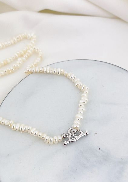 Hey Happiness Perlenkette Choker Damen, echte günstig online kaufen
