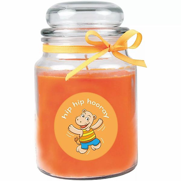 HS Candle Duftkerze & Bonbon Glas Comic Orange Honigmelone günstig online kaufen