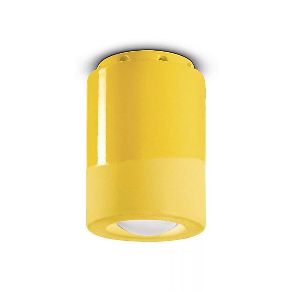 Deckenlampe PI, zylinderförmig, Ø 8,5 cm, gelb günstig online kaufen
