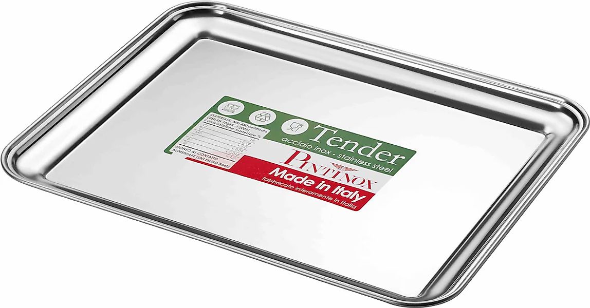 PINTINOX Servierplatte "Vassoi Tender" eckig, Edelstahl, spülmaschinengeeig günstig online kaufen