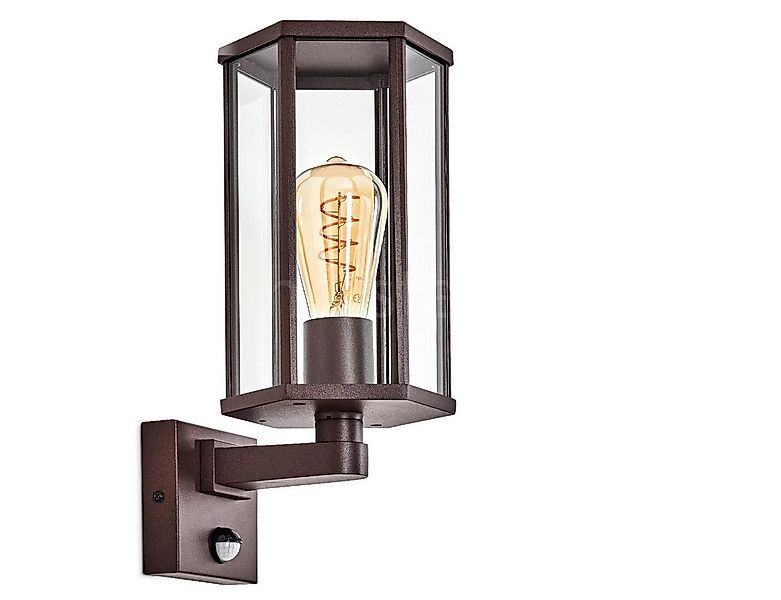 hofstein Außen-Wandleuchte Außenleuchte mit Bewegungsmelder aus Metall/Glas günstig online kaufen