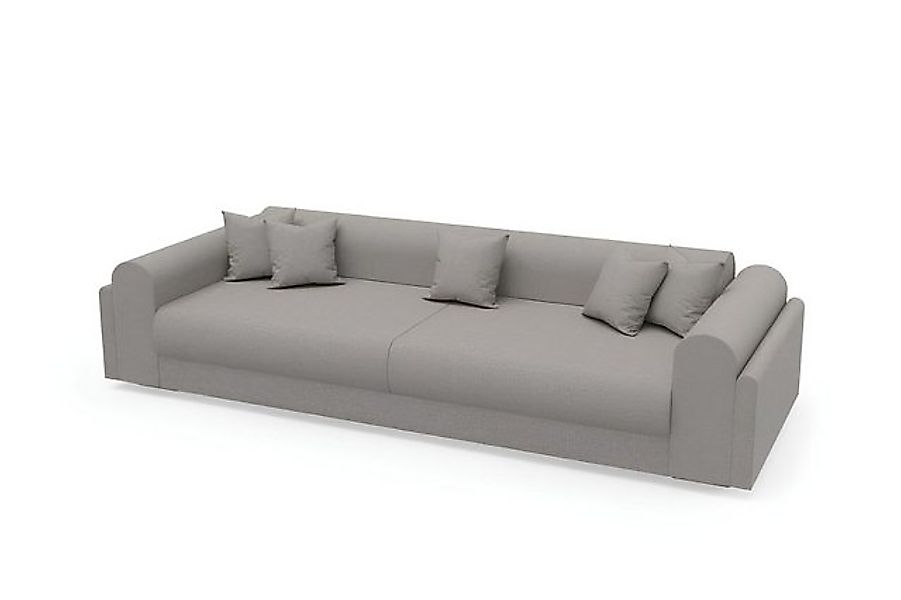 Xlmoebel 3-Sitzer Graues Stoffsofa mit Designer-Charakter, 3-Sitzer, 240cm, günstig online kaufen