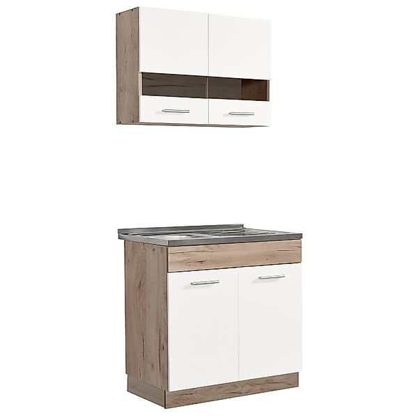 Homestyle4u Küchenzeile 80 cm ohne Geräte günstig online kaufen