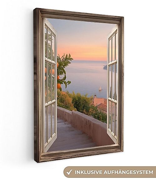 OneMillionCanvasses® Leinwandbild Durchblick - Ausblicke - See - Landschaft günstig online kaufen
