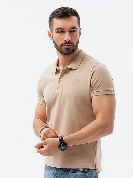 OMBRE Poloshirt Ombre Klassisches Polohemd aus Baumwolle für Herren - beige günstig online kaufen