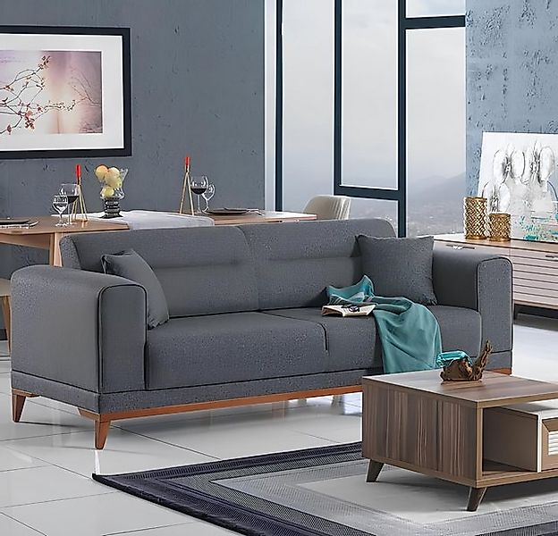 JVmoebel 3-Sitzer Grau Sofa Dreisitzer Couch Sitzmöbel Polster Möbel, 1 Tei günstig online kaufen