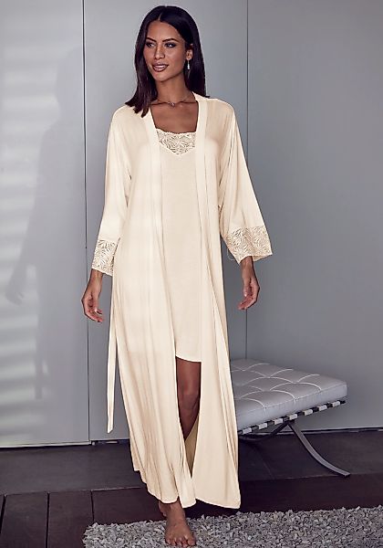 LASCANA Kimono 1-teilig, mit edlen Spitzendetails günstig online kaufen