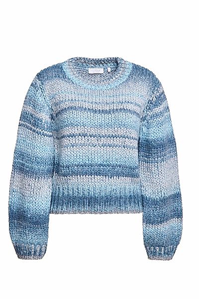 RICHROYAL Rundhalspullover "Fitted space dye pullover", aus multifarbenem G günstig online kaufen