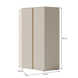 Beautysofa Eckschrank LICO 2-türig – Kleiderschrank günstig online kaufen