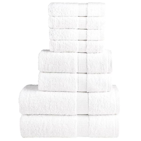 vidaXL 8 Tlg Premium-Handtuch-Set Weiß 600 g/m2 100% Baumwolle günstig online kaufen