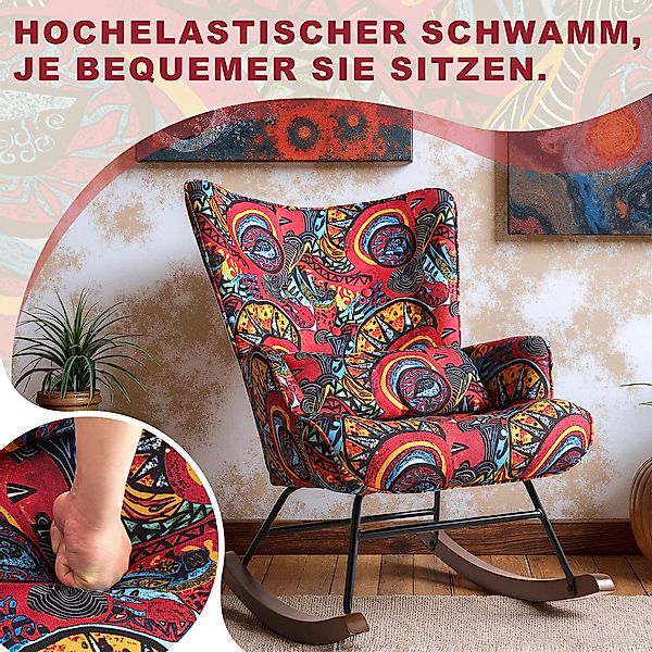 HomeMiYN Schaukelstuhl Schaukelstuhl Wohnzimmer Samt mit günstig online kaufen
