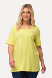 Ulla Popken T-Shirt T-Shirt A-Linie Carré-Ausschnitt günstig online kaufen