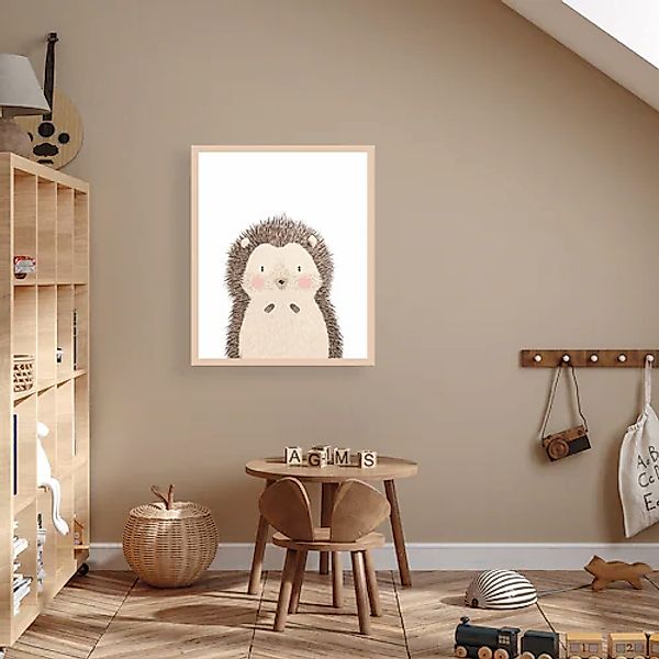 Lüttenhütt Bild mit Rahmen »oder Poster, Niedlicher Igel«, Fantasy-Tiere, ( günstig online kaufen