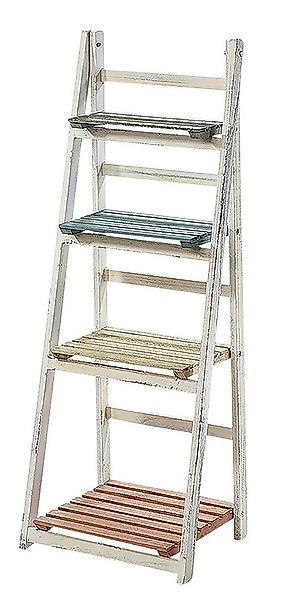 Kobolo Regal Stufenregal VINTAGE aus Paulownia-Holz mit 4 Böden günstig online kaufen