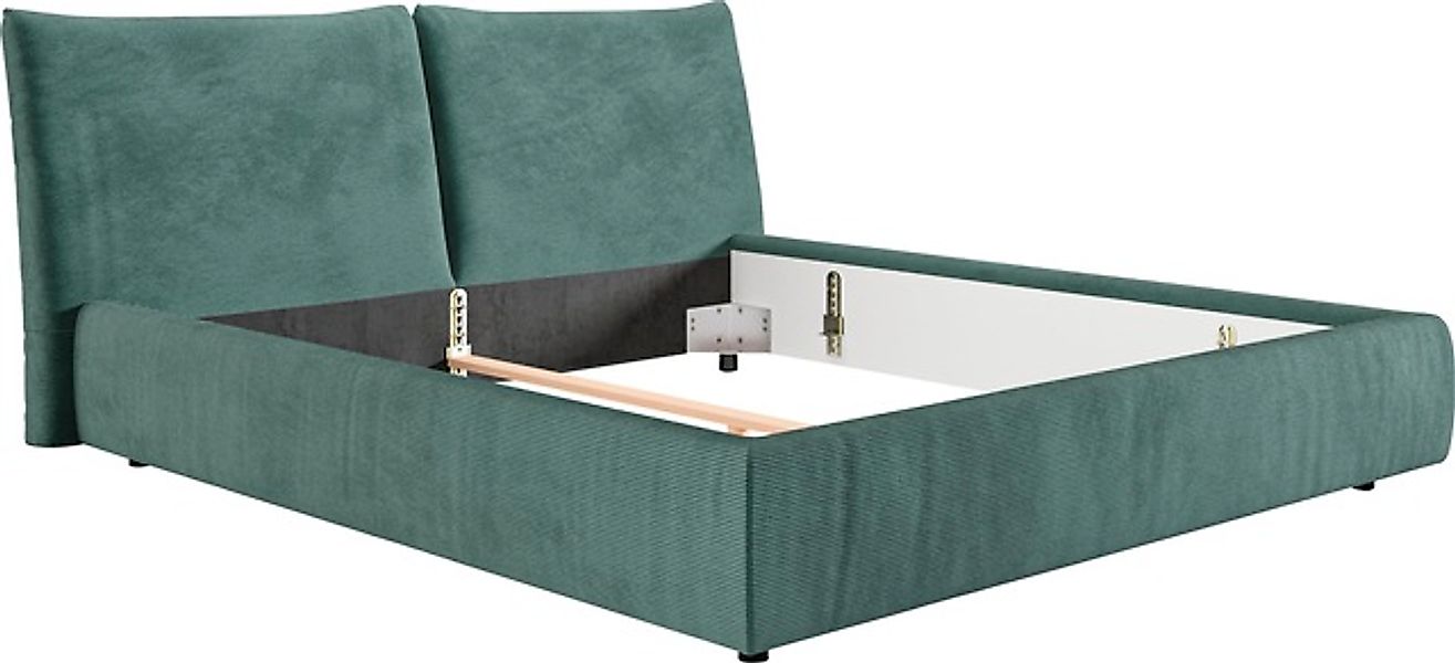 Home affaire Polsterbett "Priora in 4 Breiten bis 200cm" auch in NaturLEDER günstig online kaufen